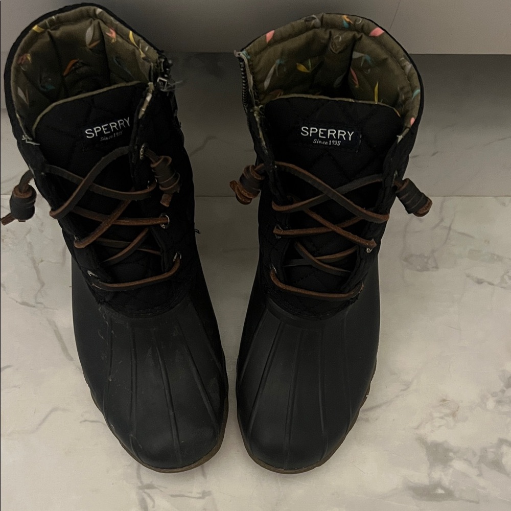 Sperry Women's Black and Brown Winter Boots